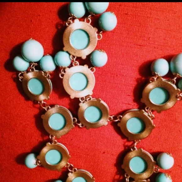 Vintage statement turquoise color bubble necklace - Picture 2 of 4